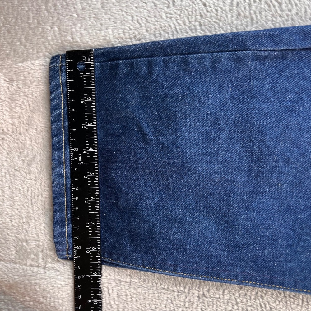 Vintage Lee Riders Jeans Mens 42x30 fits 38x28 Dark Wash Straight Denim - Picture 5 of 11